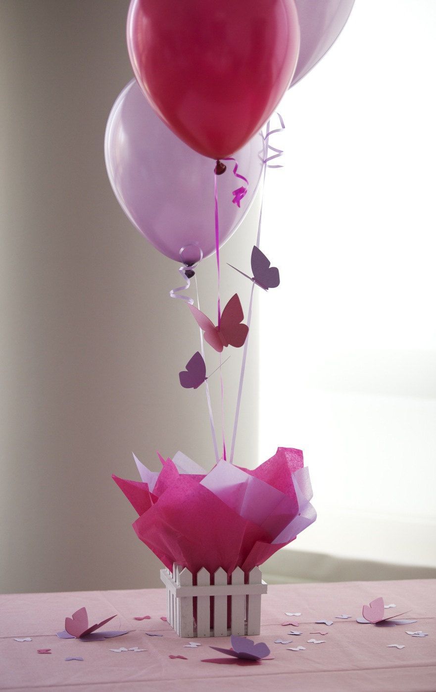 Butterfly Birthday Party Decorations – Purple, Hot Pink Personalized Butterfly B