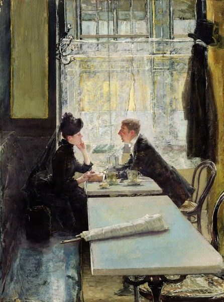 Cafe Paintings (19th and 20th centuries) ~ Blog of an Art Admirer  Gotthardt Kue