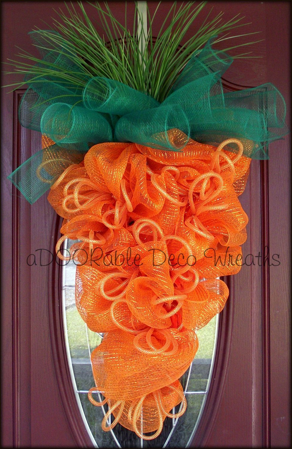 Carrot Easter Wreath. $70.00, via Etsy.
