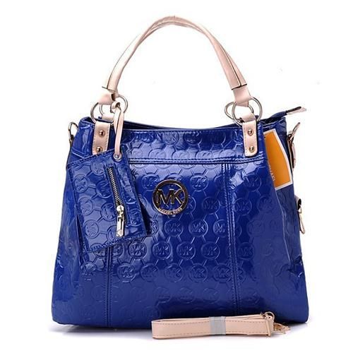 Cheap Michael Kors Classic Monogram Large Blue Totes Clearance | See more about