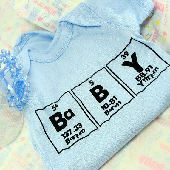 Chemistry Boys Science Onesie for Baby  Blue by ShopGibberish, $14.00