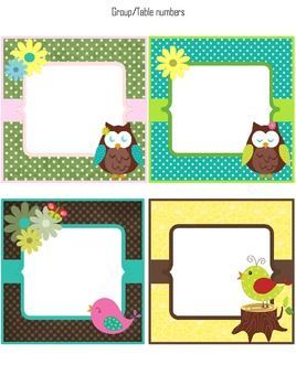 Classroom Decoration Bundle (Owl Theme)