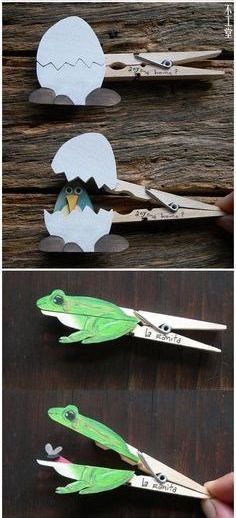 Clothes Pins Animal Craft For Kids