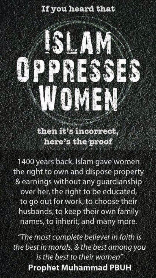 Contrary to popular belief it is the WESTERN WOMAN who is oppressed because she