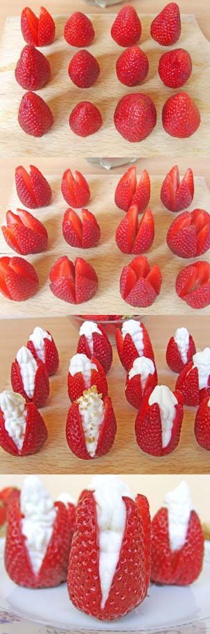 Cream Filled Strawberries – Delicious and unique way to serve the fresh strawber