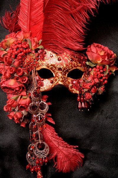 Crimson Rose by Midnight Masquerade Masks artist Katrina Pallon.  Stunning!