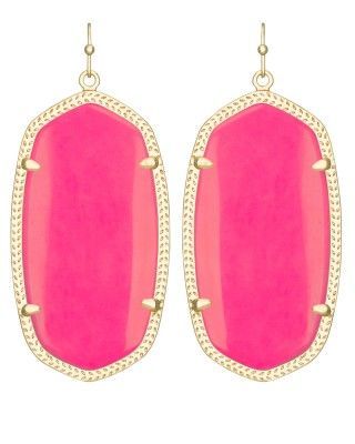 Danielle Earrings in Neon Pink