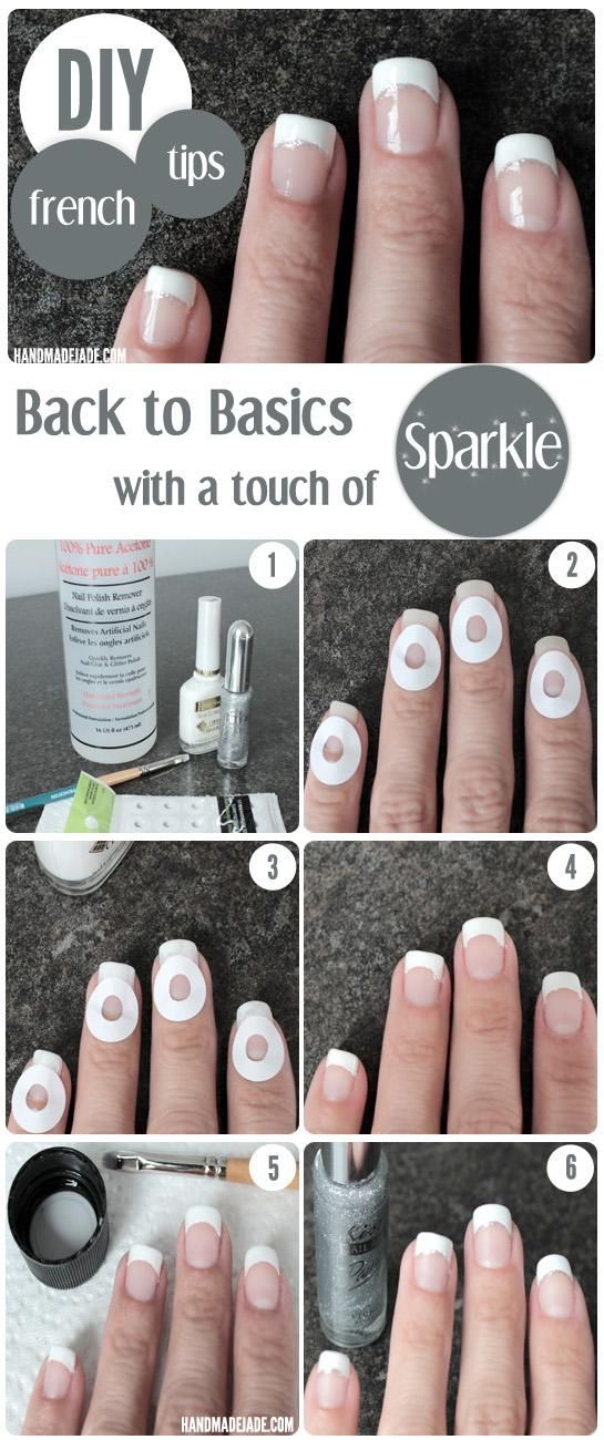 DIY French Manicure DIY Nails Art – wasnt as easy as it seems but easier than ha