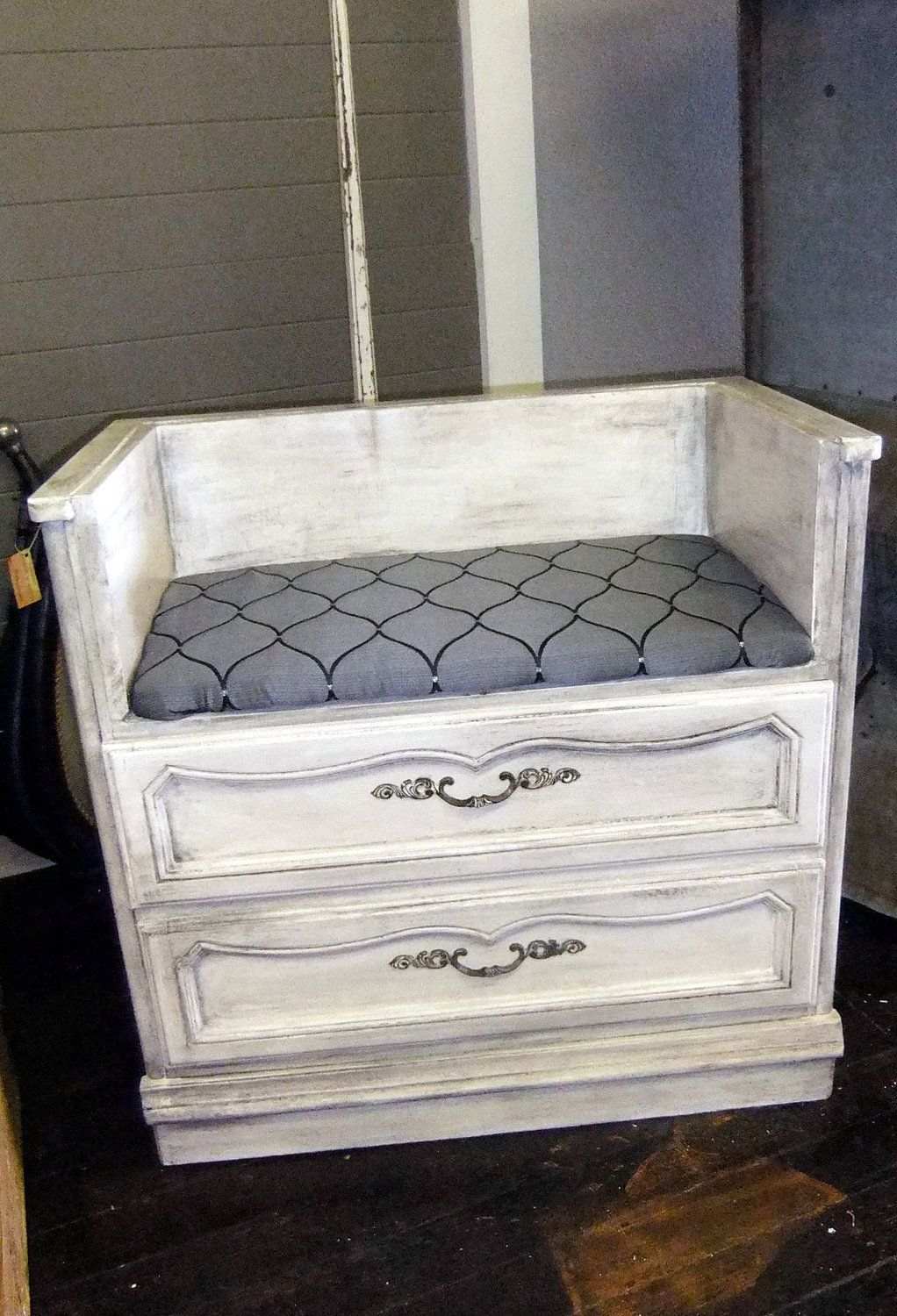 Dresser Turned Bench. This would be fun in a guest room. A place to sit and stor
