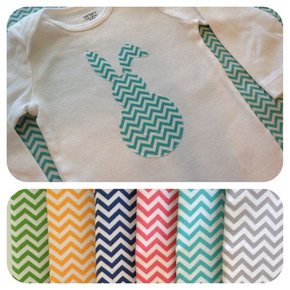 Easter baby outfit –  Chevron Easter Bunny Onesie or T-shirt – Baby Girl or Boy