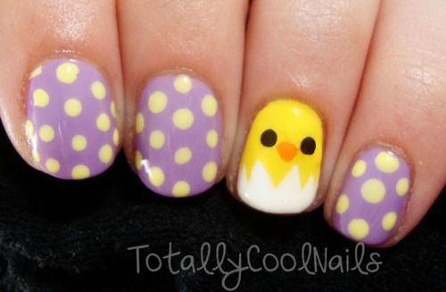 Easter Chick Nails