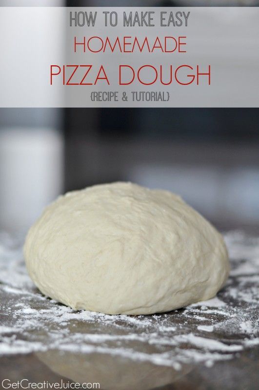 Easy homemade pizza dough. This was as simple as the recipe claims! It made enou
