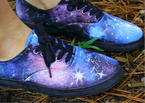Galaxy Shoes by StunnaDeanna on Etsy, $35.00