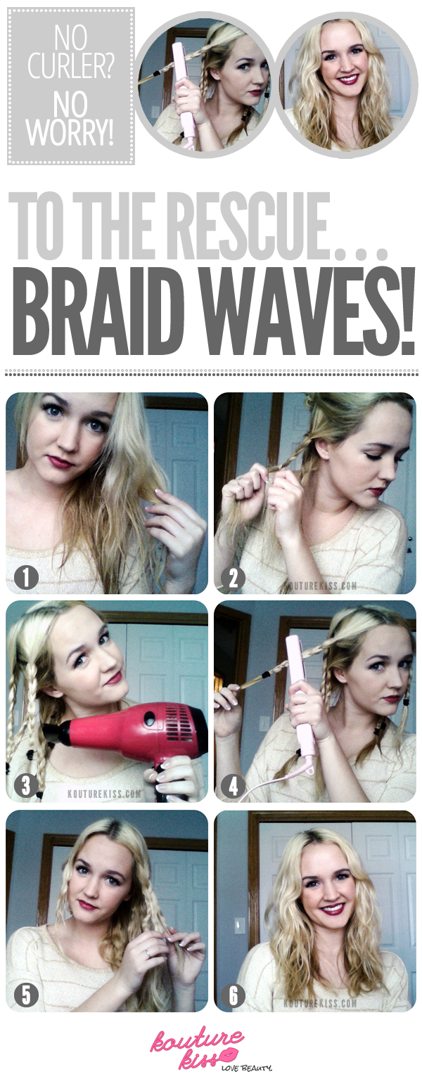 Hair tutorial on braid waves. How to create waves without a curler.