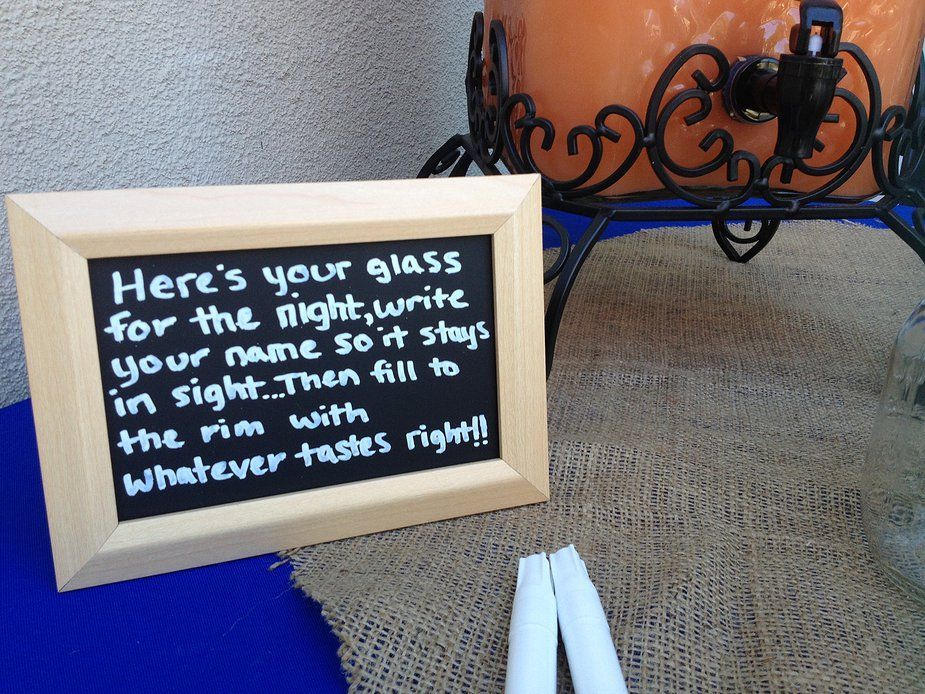 Here is your glass for the night! Co-Ed Baby Shower BBQ  Cordially Invited Plann