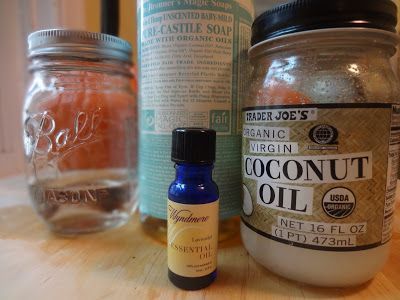 Homemade Baby Shampoo  1/4c Dr Bronners Unscented Baby Mild Soap  1/4c Coconut O