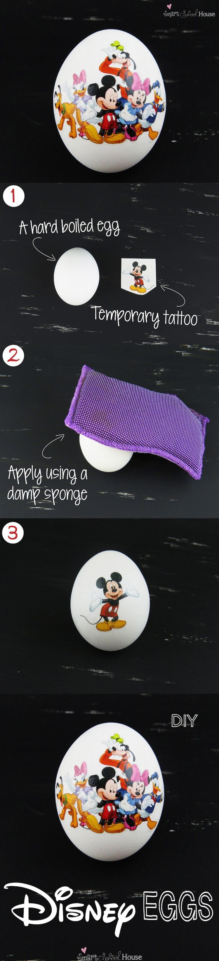 How to make Disney Eggs for Easter! This craft is SO EASY! #Disney