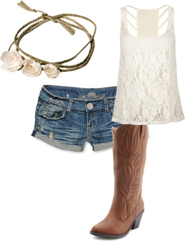 I aint no country girl sooo substitute the boots for some cute sandals!