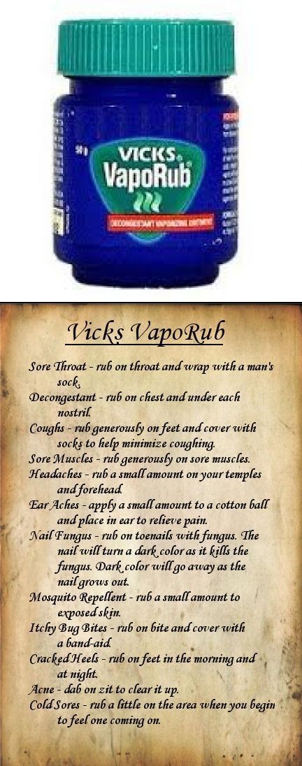 .I had no idea you could do all this with Vicks Vapor Rub.