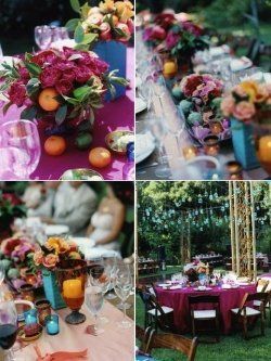 If you love color and want to add a little “spice” to your outdoor wedding try g