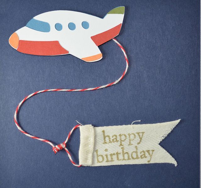 Jet Plane Happy Birthday Banner Card: perfect for the little (or big) boys in yo