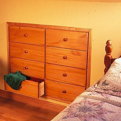 Knee-Wall Dresser  You can convert hidden, unused spaces into valuable storage a