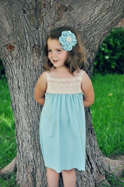 Lace topped dress 25 DIY Summer Clothes for Kids