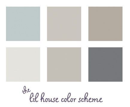 Left to Right, Top to Bottom:  1) Living Room Wedgewood Gray/Benjamin Moore HC-1