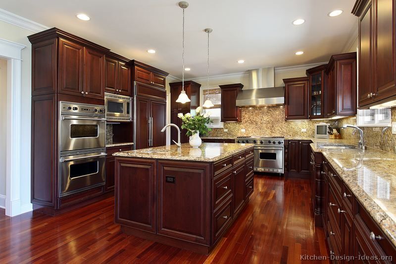 like the colors of these cabinets and granite – awesome kitchen decor