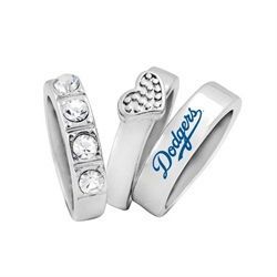 Los Angeles Dodgers LA Stacked Ring Set