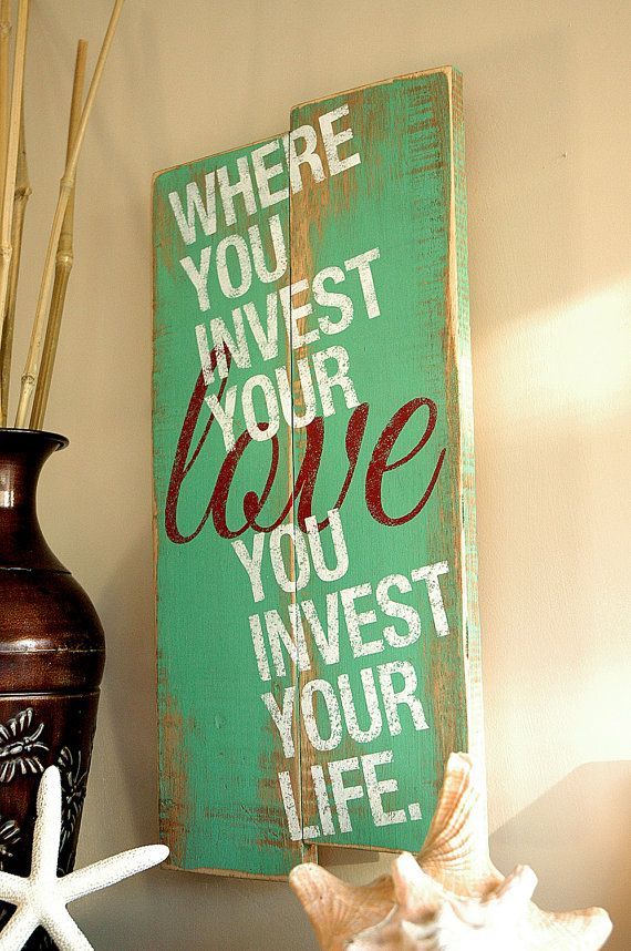 Love Quote on Wood