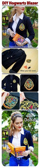 Make your own DIY Harry Potter Hogwarts Blazer -yeah this is going to happen and