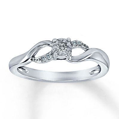 My promise ring my bf got me for valentines day, Diamond Promise Ring 1/20 ct tw