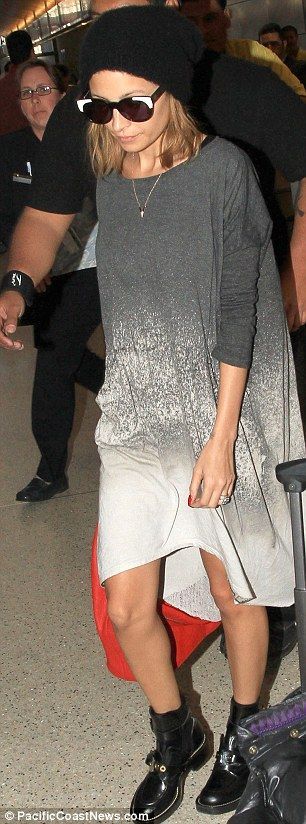 Nicole Richie…boots and grey