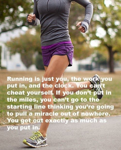 No one can do the work for you, you get what you put in… #running