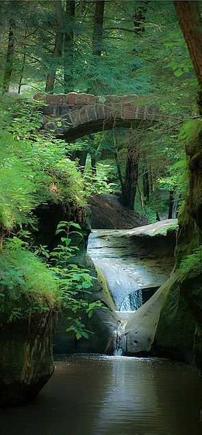 “Old Man’s Cave,” located at Hocking Hills State Park in southern Ohio, got its