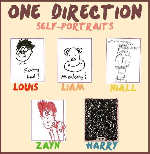 One Directions self portraits. Harrys is my favorite ok.
