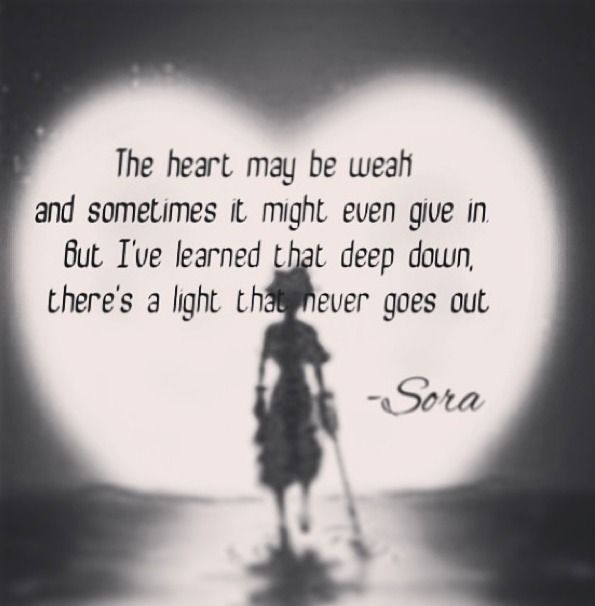 One of my favorite quotes from Sora ♥