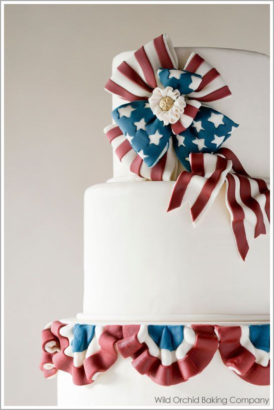 Online Cake Decorating Class The 2nd Cake of July  June 27, 2012 by Carrie Sellm