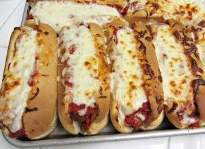 Oven Baked Meatball Sandwich – I used premade meatballs because I had them and d
