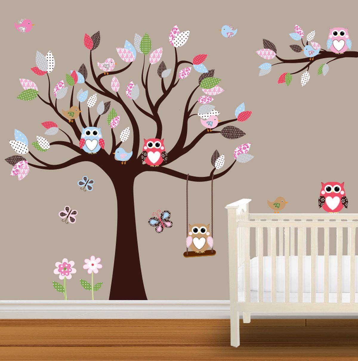 owl baby nurseries | Baby Nursery Wall Stickers Children Wall Decal by NurseryDe