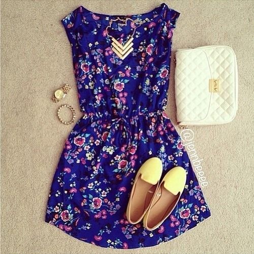 perfect for summer [Dress: Ross; Shoes: NY Clutch and Spiked Bracelet: Forever21