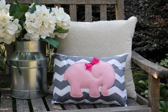 Pink Elephant Pillow
