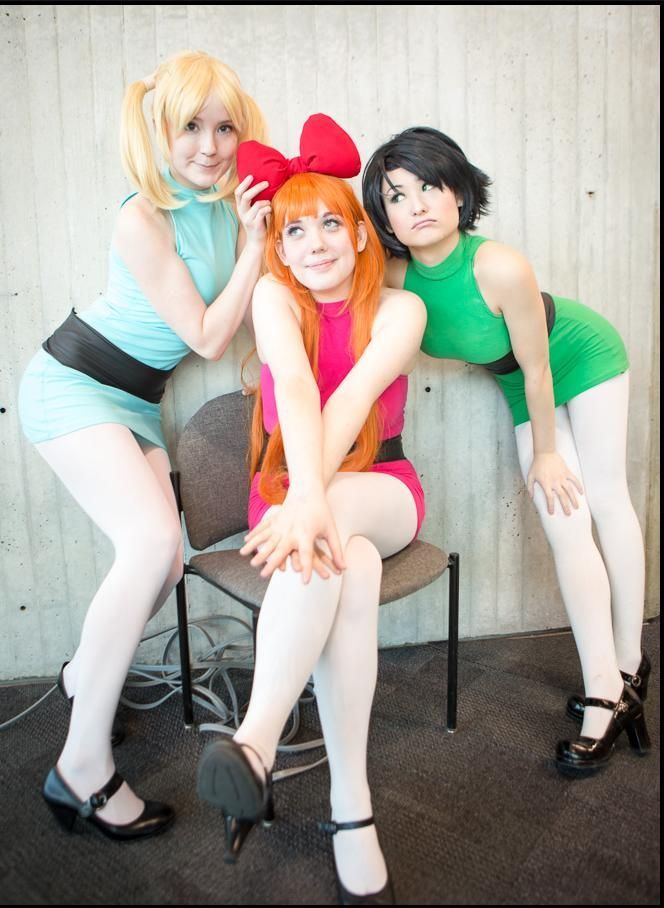Powerpuff Girls #cosplay Very cute, possibly sexy, probably both.