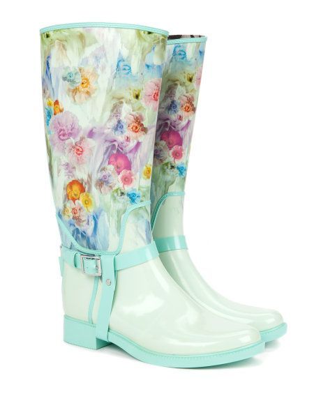 Printed wellington boot – Green | Shoes | Ted Baker