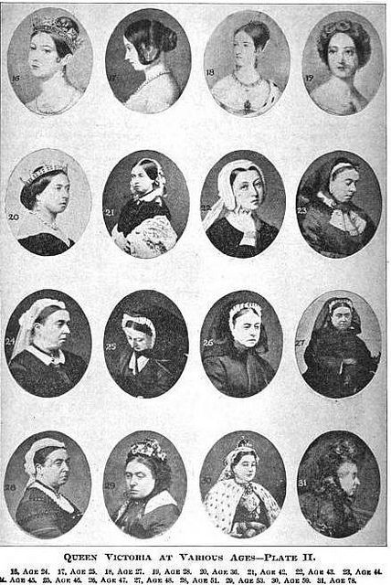 Queen Victoria at Various Ages, you can notice how, after a few slides all she w