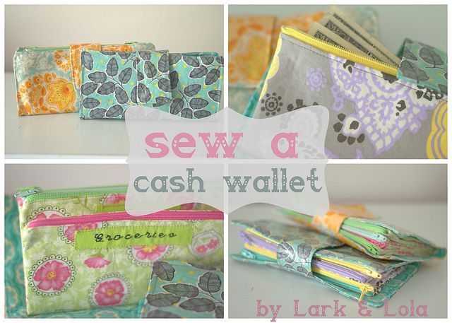 Sew a cash envelope wallet! For Dave Ramsey followers and such :)