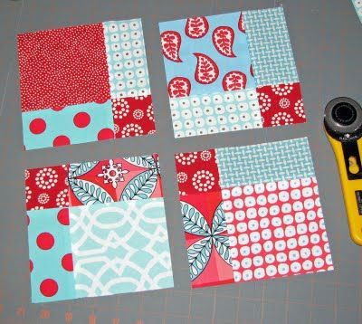 Sew Fantastic: Disappearing nine patch :: Tutorial- I like this arrangement