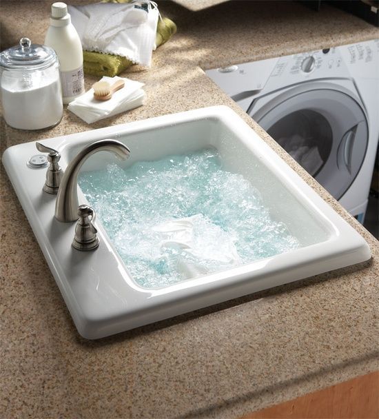 Smart. A sink in the laundry room with jets so you can wash delicates without de