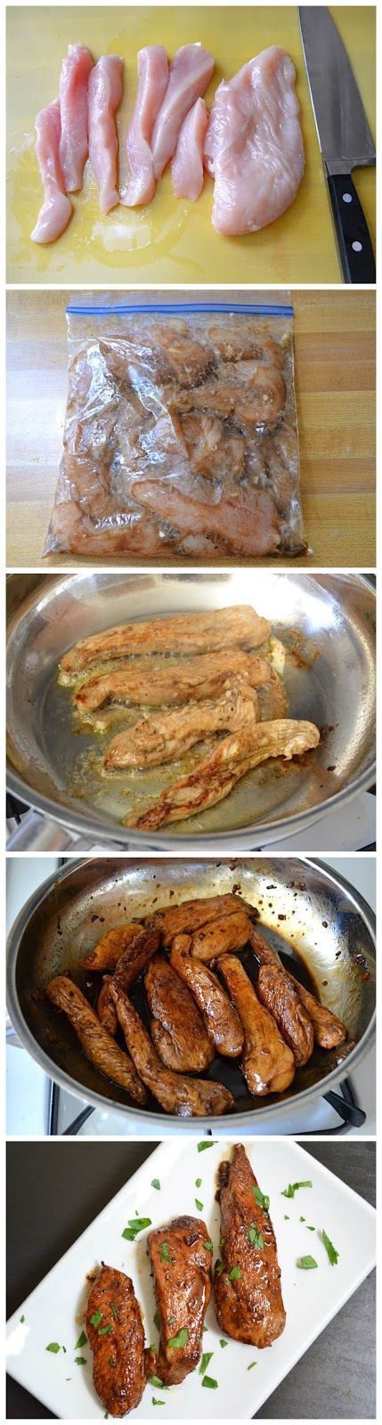 So. Good. I could eat this five days a week!  honey balsamic chicken tenders.